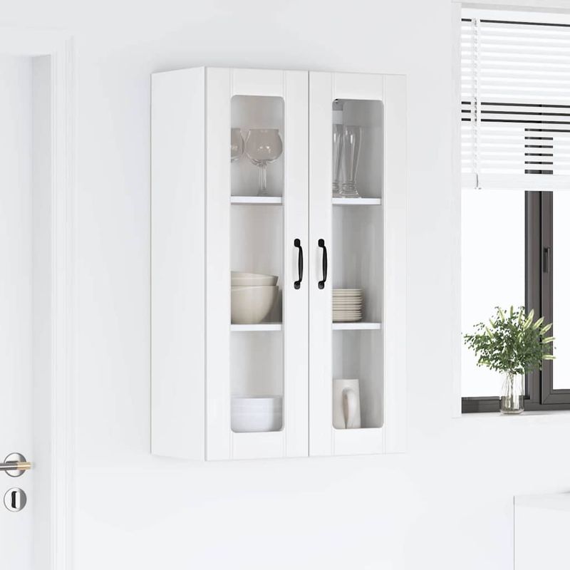 Casa si Gradina - Mobilier - Comode si corpuri - Corpuri bucatarie - Dulap suspendat de bucatarie cu usa Alb lucios 60 x 31 x 100 cm - Infinity.ro