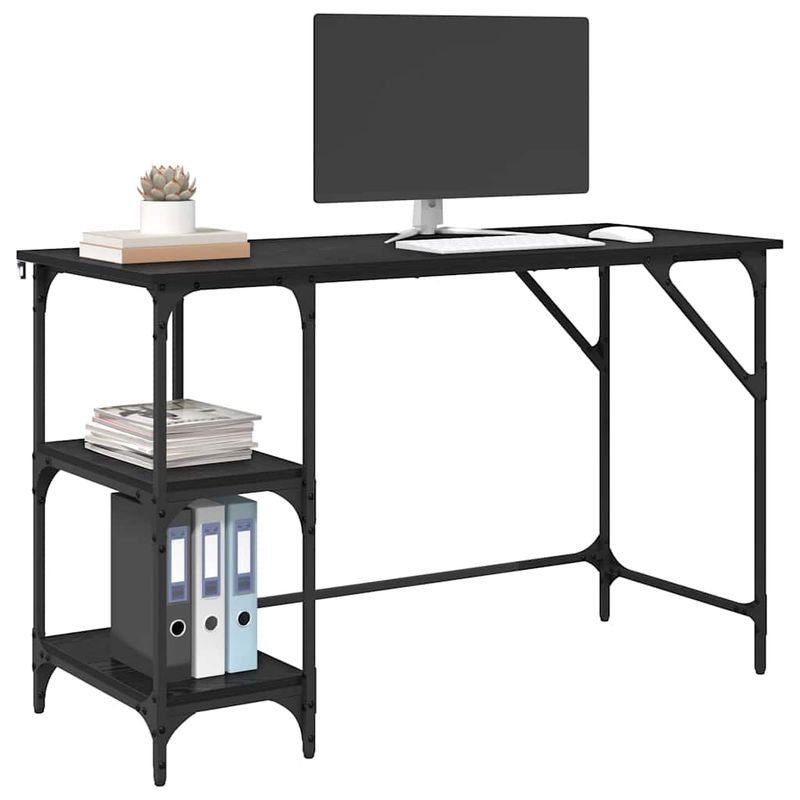 Casa si Gradina - Mobilier - Mese si birouri - Birouri - Birou Stejar Negru 120 x 50 x 75 cm Lemn compozit - Infinity.ro