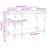 Casa si Gradina - Mobilier - Mese si birouri - Birouri - Birou Stejar Negru 120 x 50 x 75 cm Lemn compozit - Infinity.ro