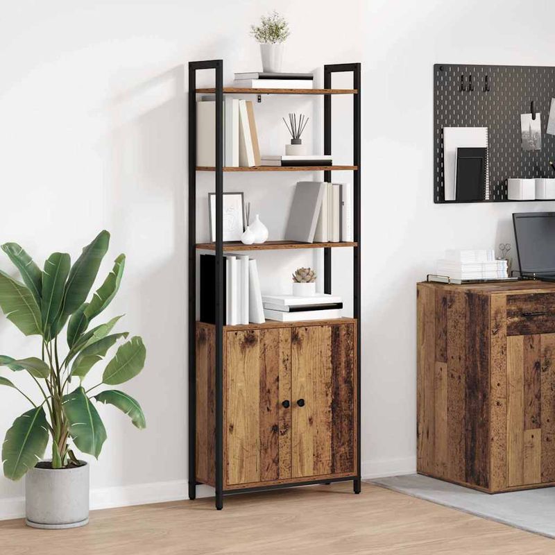 Casa si Gradina - Mobilier - Biblioteci si rafturi - Biblioteci - Dulap pentru carti Lemn Vechi 60 x 24 x 161 cm Lemn compozit - Infinity.ro