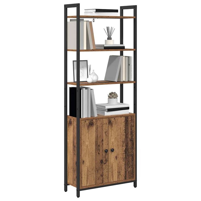 Casa si Gradina - Mobilier - Biblioteci si rafturi - Biblioteci - Dulap pentru carti Lemn Vechi 60 x 24 x 161 cm Lemn compozit - Infinity.ro