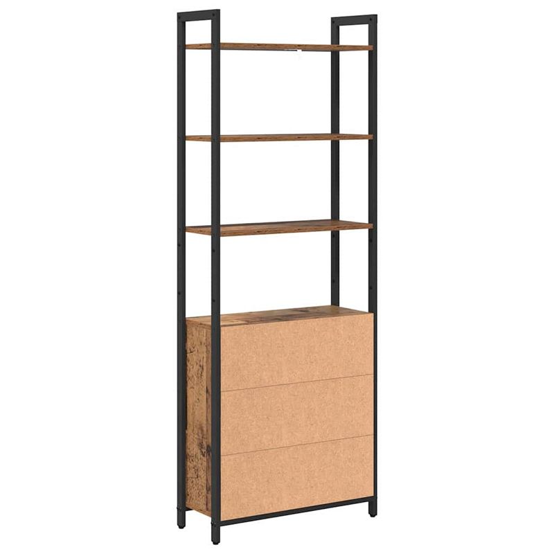 Casa si Gradina - Mobilier - Biblioteci si rafturi - Biblioteci - Dulap pentru carti Lemn Vechi 60 x 24 x 161 cm Lemn compozit - Infinity.ro