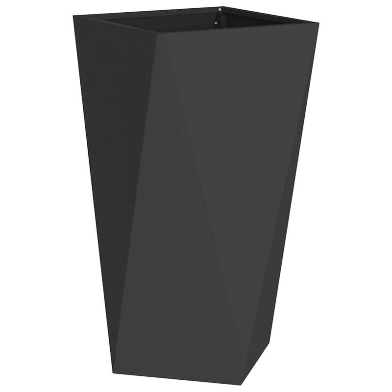 Casa si Gradina - Gradinarit si plante - Plante si ghivece - Ghivece si suporturi - Jardiniera 2 pcs Negru 40 x 40 x 75 cm Otel - Infinity.ro