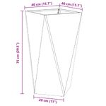 Casa si Gradina - Gradinarit si plante - Plante si ghivece - Ghivece si suporturi - Jardiniera 2 pcs Negru 40 x 40 x 75 cm Otel - Infinity.ro