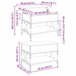 Casa si Gradina - Mobilier - Comode si corpuri - Noptiere - Masa de cafea Stejar Artizanal 70x50x50cm Lemn compozit - Infinity.ro