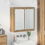 Casa si Gradina - Mobilier - Mobilier baie - Corpuri baie - Dulap cu oglinda pentru baie Stejar Artizanal 60 x 20 x 60 cm - Infinity.ro