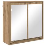 Casa si Gradina - Mobilier - Mobilier baie - Corpuri baie - Dulap cu oglinda pentru baie Stejar Artizanal 60 x 20 x 60 cm - Infinity.ro