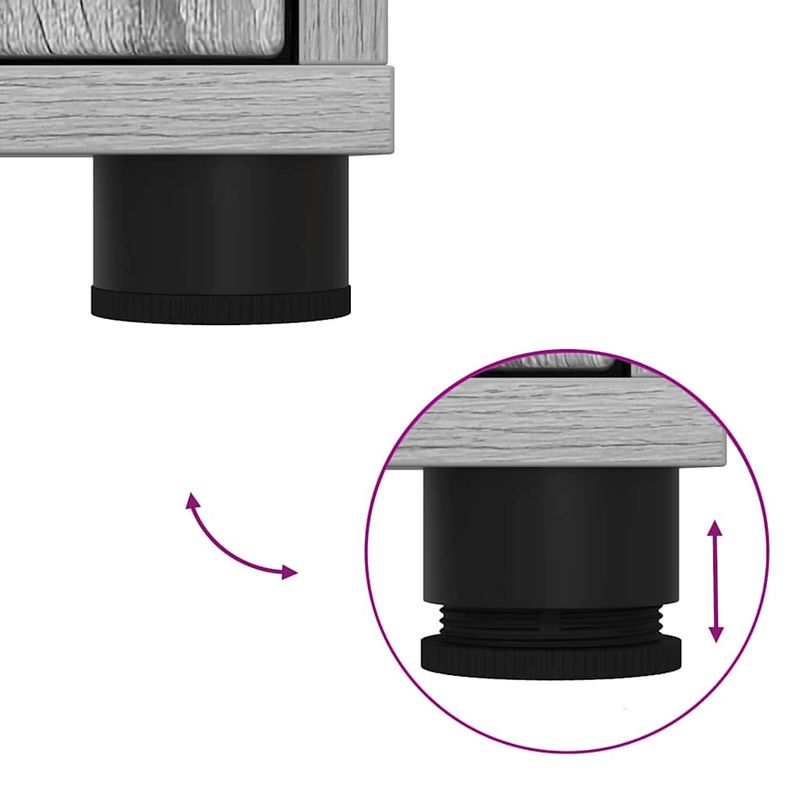 Casa si Gradina - Mobilier - Mobilier baie - Corpuri baie - Dulap de Baie Gri Sonoma 72,5 x 36,5 x 100 cm Lemn compozit - Infinity.ro