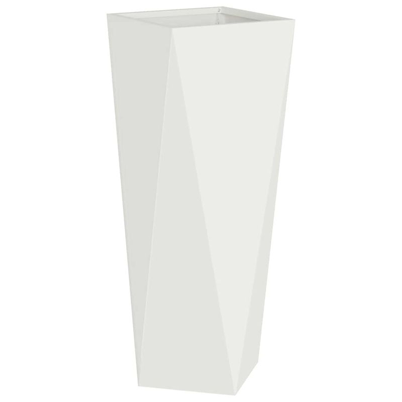 Casa si Gradina - Gradinarit si plante - Plante si ghivece - Ghivece si suporturi - Jardiniera 2 pcs Alb 30 x 30 x 75 cm Otel - Infinity.ro