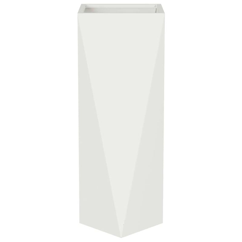 Casa si Gradina - Gradinarit si plante - Plante si ghivece - Ghivece si suporturi - Jardiniera 2 pcs Alb 30 x 30 x 75 cm Otel - Infinity.ro