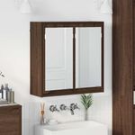 Casa si Gradina - Mobilier - Mobilier baie - Corpuri baie - Dulap cu oglinda pentru baie Stejar inchis 60 x 20 x 60 cm - Infinity.ro