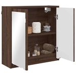 Casa si Gradina - Mobilier - Mobilier baie - Corpuri baie - Dulap cu oglinda pentru baie Stejar inchis 60 x 20 x 60 cm - Infinity.ro