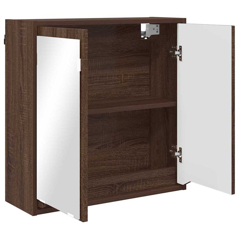 Casa si Gradina - Mobilier - Mobilier baie - Corpuri baie - Dulap cu oglinda pentru baie Stejar inchis 60 x 20 x 60 cm - Infinity.ro