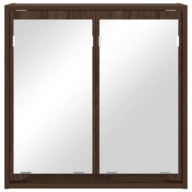Casa si Gradina - Mobilier - Mobilier baie - Corpuri baie - Dulap cu oglinda pentru baie Stejar inchis 60 x 20 x 60 cm - Infinity.ro