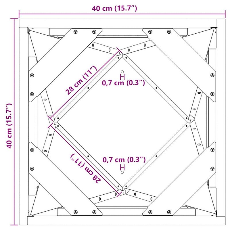 Casa si Gradina - Gradinarit si plante - Plante si ghivece - Ghivece si suporturi - Jardiniera Alb 40 x 40 x 75 cm Otel - Infinity.ro