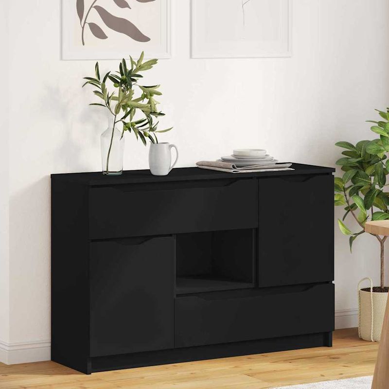 Casa si Gradina - Mobilier - Comode si corpuri - Comode - Bufet cu sertar Negru 100 x 30 x 65,6 Lemn compozit - Infinity.ro