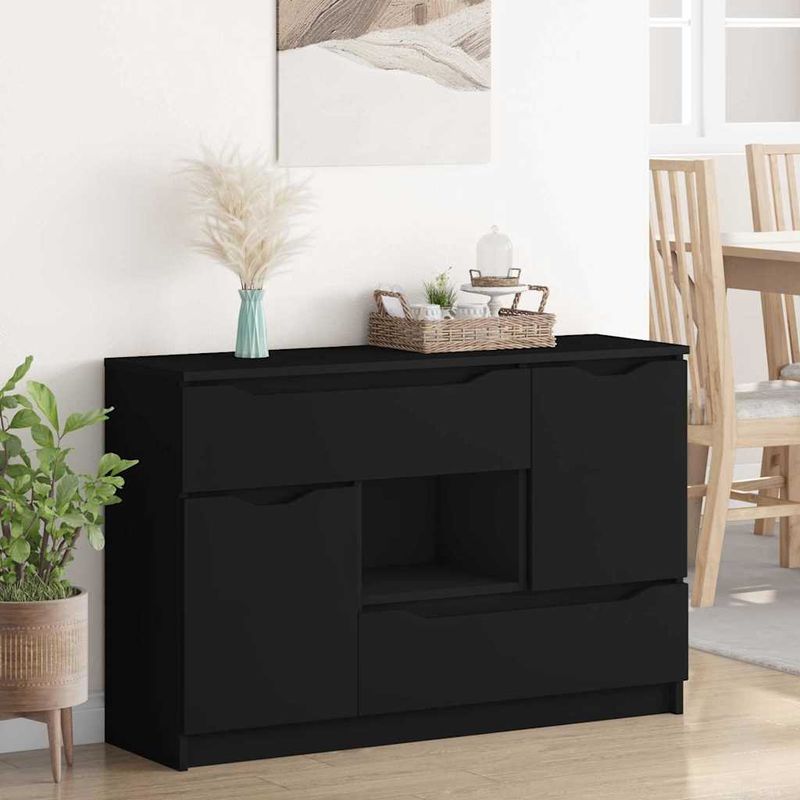 Casa si Gradina - Mobilier - Comode si corpuri - Comode - Bufet cu sertar Negru 100 x 30 x 65,6 Lemn compozit - Infinity.ro