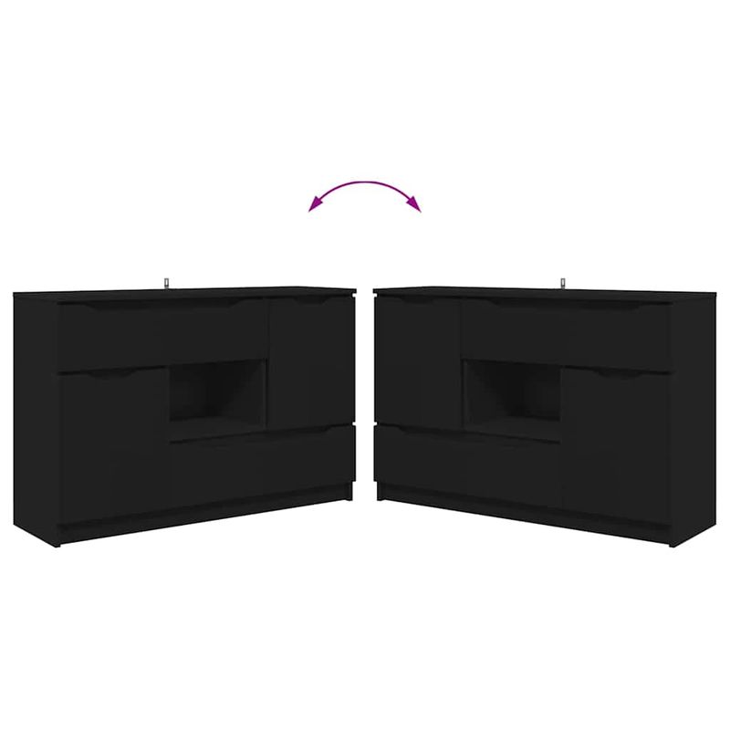 Casa si Gradina - Mobilier - Comode si corpuri - Comode - Bufet cu sertar Negru 100 x 30 x 65,6 Lemn compozit - Infinity.ro