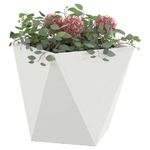 Casa si Gradina - Gradinarit si plante - Plante si ghivece - Ghivece si suporturi - Jardiniera 2 pcs Alb 50 x 50 x 50 cm Otel - Infinity.ro