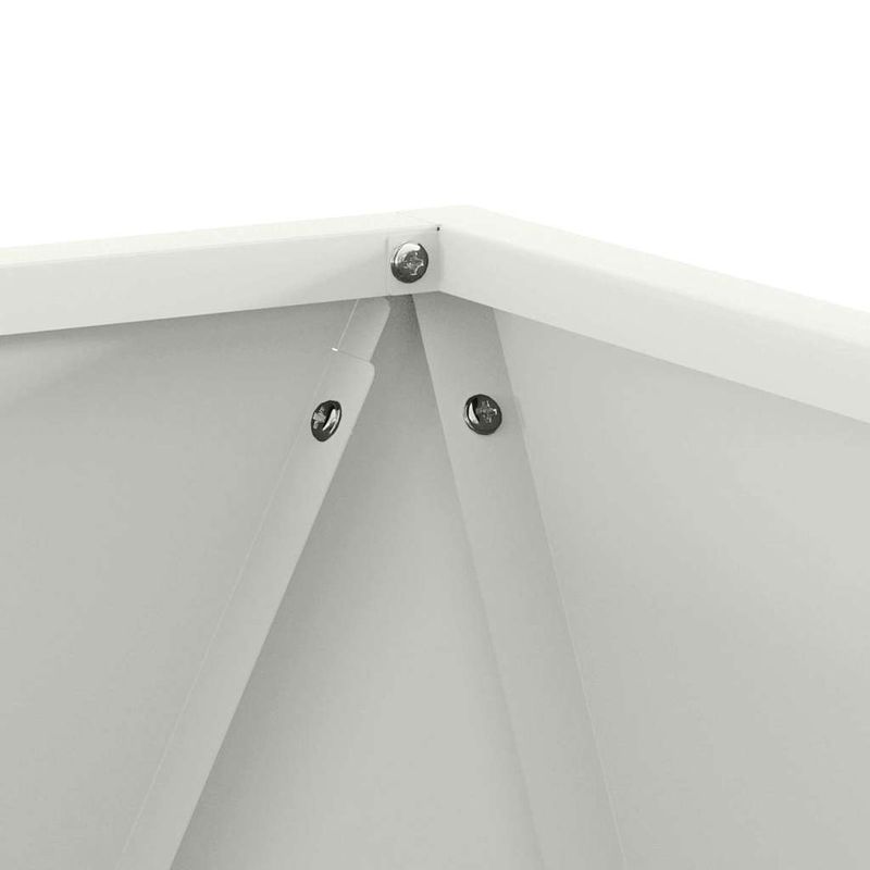 Casa si Gradina - Gradinarit si plante - Plante si ghivece - Ghivece si suporturi - Jardiniera 2 pcs Alb 50 x 50 x 50 cm Otel - Infinity.ro