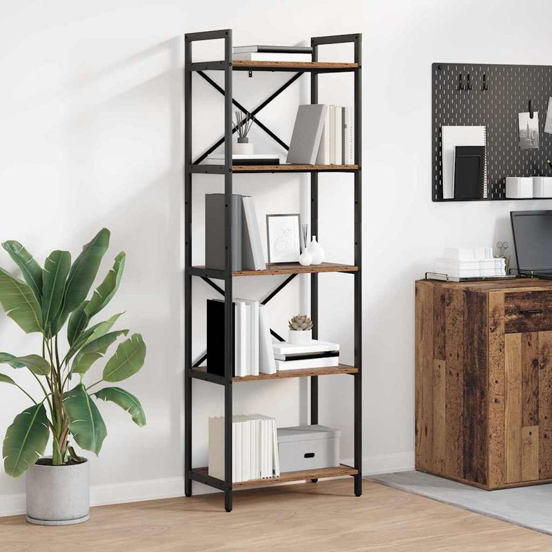 Casa si Gradina - Mobilier - Biblioteci si rafturi - Biblioteci - Raft pentru carti Lemn Vechi 56 x 34 x 171 cm Lemn compozit - Infinity.ro