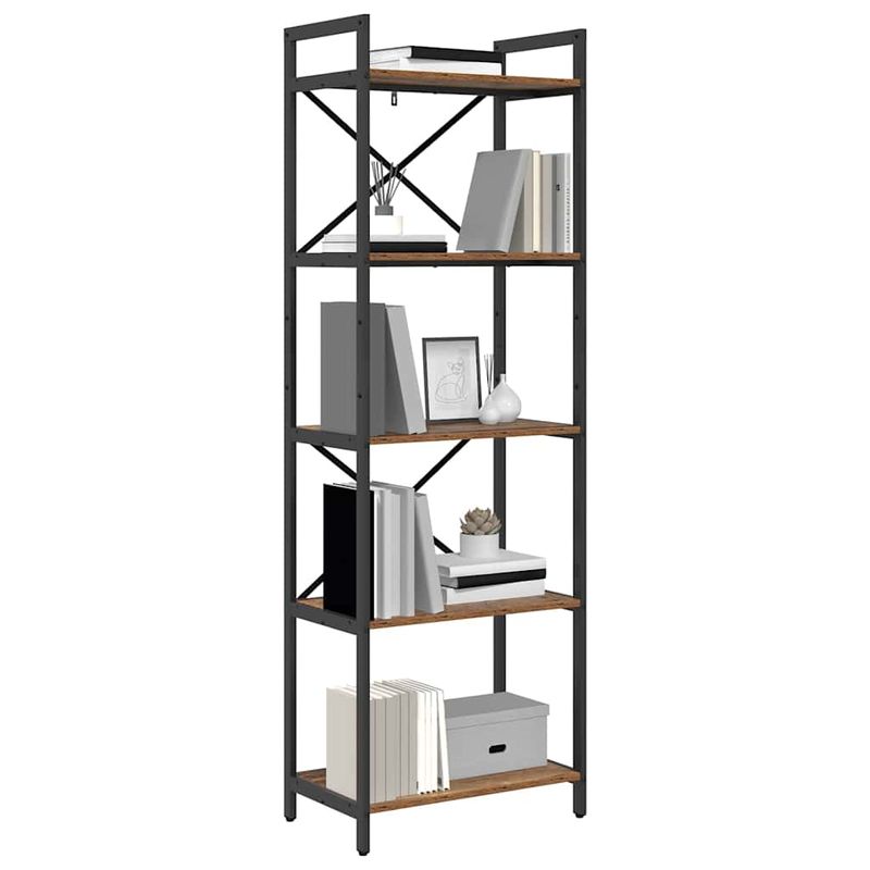 Casa si Gradina - Mobilier - Biblioteci si rafturi - Biblioteci - Raft pentru carti Lemn Vechi 56 x 34 x 171 cm Lemn compozit - Infinity.ro