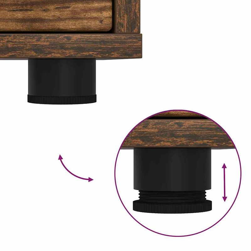 Casa si Gradina - Mobilier - Comode si corpuri - Noptiere - Noptiera Stejar fumuriu 30,5 x 30 x 43 cm Lemn compozit - Infinity.ro