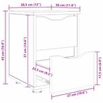 Casa si Gradina - Mobilier - Comode si corpuri - Noptiere - Noptiera Stejar fumuriu 30,5 x 30 x 43 cm Lemn compozit - Infinity.ro