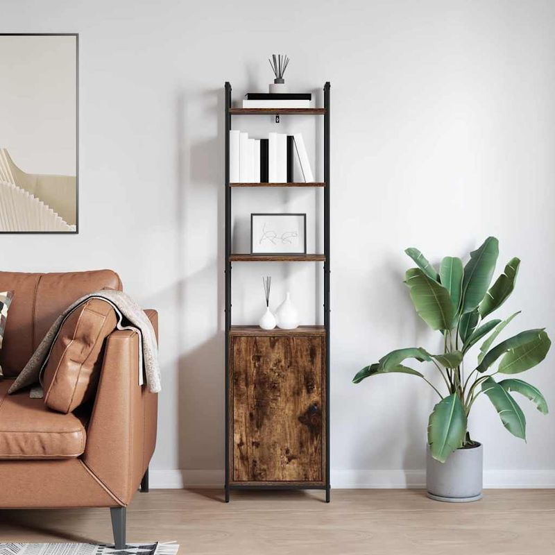 Casa si Gradina - Mobilier - Biblioteci si rafturi - Biblioteci - Dulap pentru carti Stejar fumuriu 40 x 24 x 161 cm - Infinity.ro