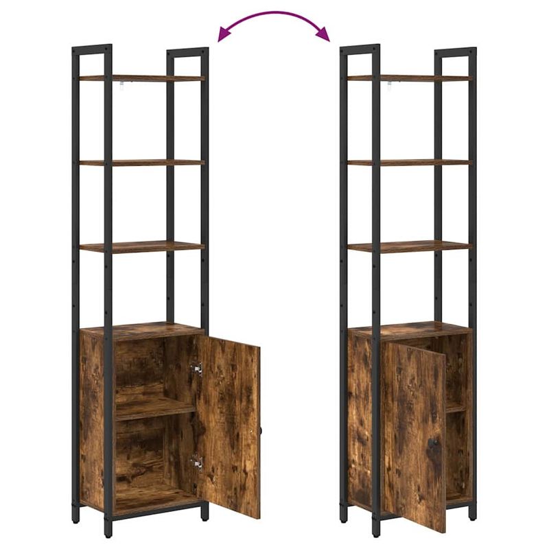 Casa si Gradina - Mobilier - Biblioteci si rafturi - Biblioteci - Dulap pentru carti Stejar fumuriu 40 x 24 x 161 cm - Infinity.ro