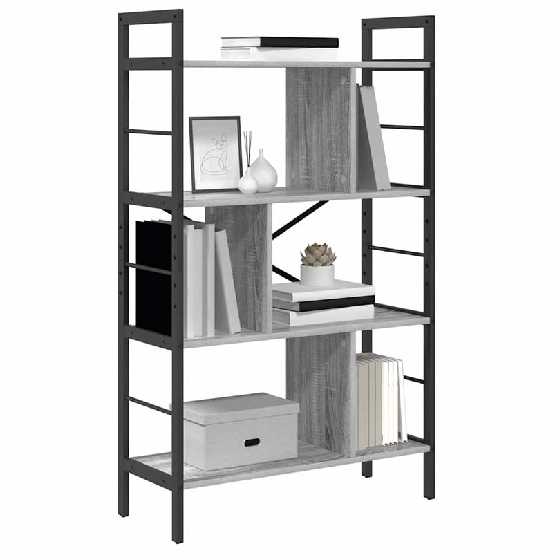 Casa si Gradina - Mobilier - Biblioteci si rafturi - Biblioteci - Raft pentru carti Gri Sonoma 75 x 30 x 123,5 cm Lemn compozit - Infinity.ro