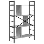 Casa si Gradina - Mobilier - Biblioteci si rafturi - Biblioteci - Raft pentru carti Gri Sonoma 75 x 30 x 123,5 cm Lemn compozit - Infinity.ro