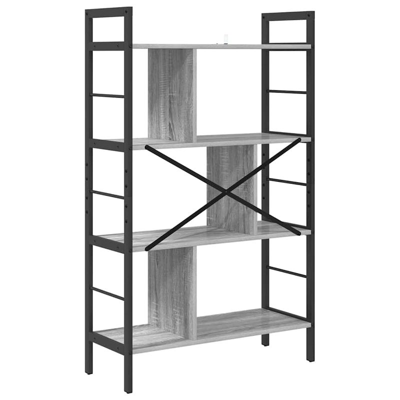 Casa si Gradina - Mobilier - Biblioteci si rafturi - Biblioteci - Raft pentru carti Gri Sonoma 75 x 30 x 123,5 cm Lemn compozit - Infinity.ro