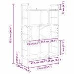 Casa si Gradina - Mobilier - Biblioteci si rafturi - Biblioteci - Raft pentru carti Gri Sonoma 75 x 30 x 123,5 cm Lemn compozit - Infinity.ro