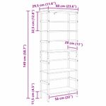 Casa si Gradina - Mobilier - Biblioteci si rafturi - Biblioteci - Raft pentru carti Stejar Negru 60 x 29,5 x 149 cm Lemn compozit - Infinity.ro