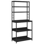 Casa si Gradina - Mobilier - Biblioteci si rafturi - Biblioteci - Raft de bucatarie Stejar Negru 80 x 40 x 168 cm Lemn compozit - Infinity.ro