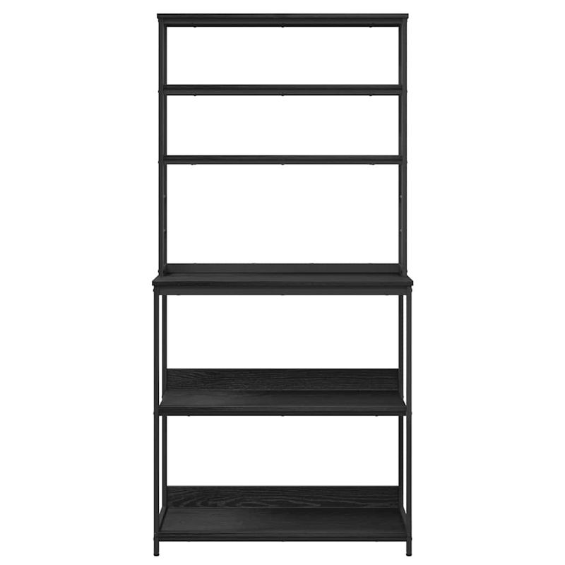 Casa si Gradina - Mobilier - Biblioteci si rafturi - Biblioteci - Raft de bucatarie Stejar Negru 80 x 40 x 168 cm Lemn compozit - Infinity.ro