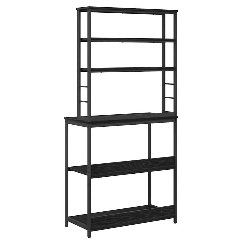 Casa si Gradina - Mobilier - Biblioteci si rafturi - Biblioteci - Raft de bucatarie Stejar Negru 80 x 40 x 168 cm Lemn compozit - Infinity.ro