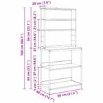 Casa si Gradina - Mobilier - Biblioteci si rafturi - Biblioteci - Raft de bucatarie Stejar Negru 80 x 40 x 168 cm Lemn compozit - Infinity.ro