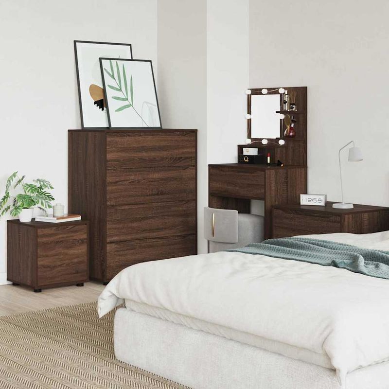Casa si Gradina - Mobilier - Dulapuri si sifoniere - Dulapuri - Dulap de Baie Stejar inchis 40,5 x 40 x 44 cm Lemn compozit - Infinity.ro