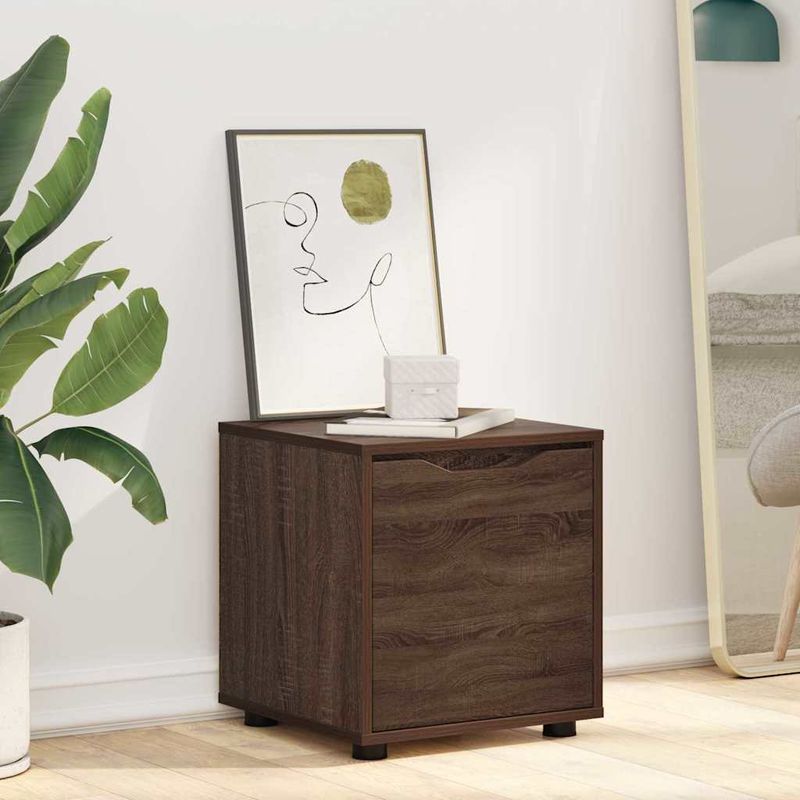 Casa si Gradina - Mobilier - Dulapuri si sifoniere - Dulapuri - Dulap de Baie Stejar inchis 40,5 x 40 x 44 cm Lemn compozit - Infinity.ro