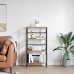 Casa si Gradina - Mobilier - Biblioteci si rafturi - Biblioteci - Raft pentru carti Stejar Artizanal 60 x 29,5 x 115 cm - Infinity.ro