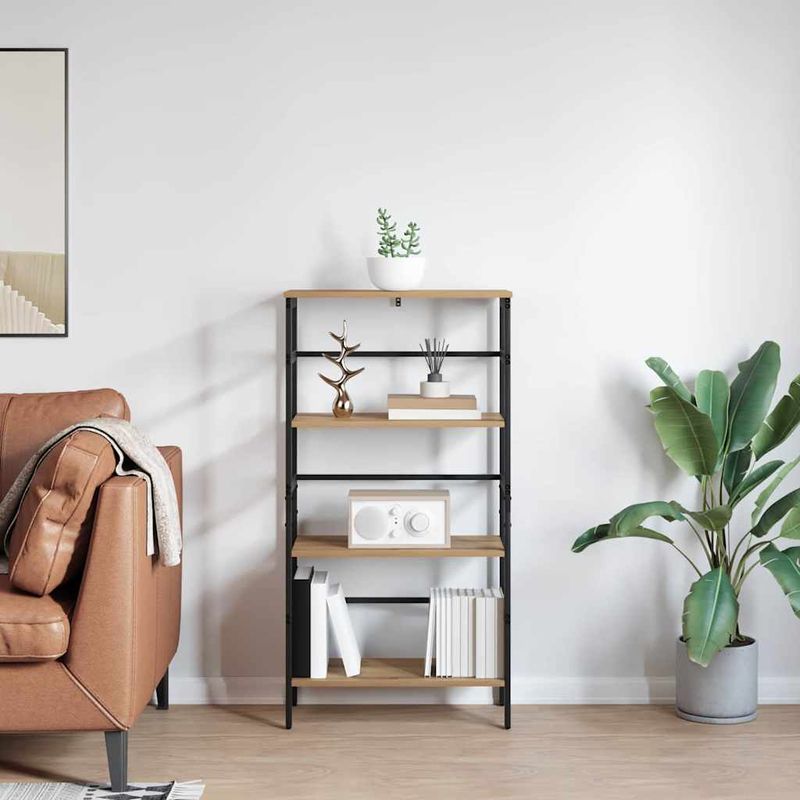 Casa si Gradina - Mobilier - Biblioteci si rafturi - Biblioteci - Raft pentru carti Stejar Artizanal 60 x 29,5 x 115 cm - Infinity.ro