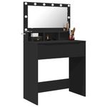 Casa si Gradina - Mobilier - Comode si corpuri - Masute de toaleta - Mese de toaleta pentru dormitor Negru 80 x 39,6 x 135 cm - Infinity.ro