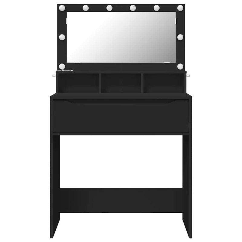 Casa si Gradina - Mobilier - Comode si corpuri - Masute de toaleta - Mese de toaleta pentru dormitor Negru 80 x 39,6 x 135 cm - Infinity.ro