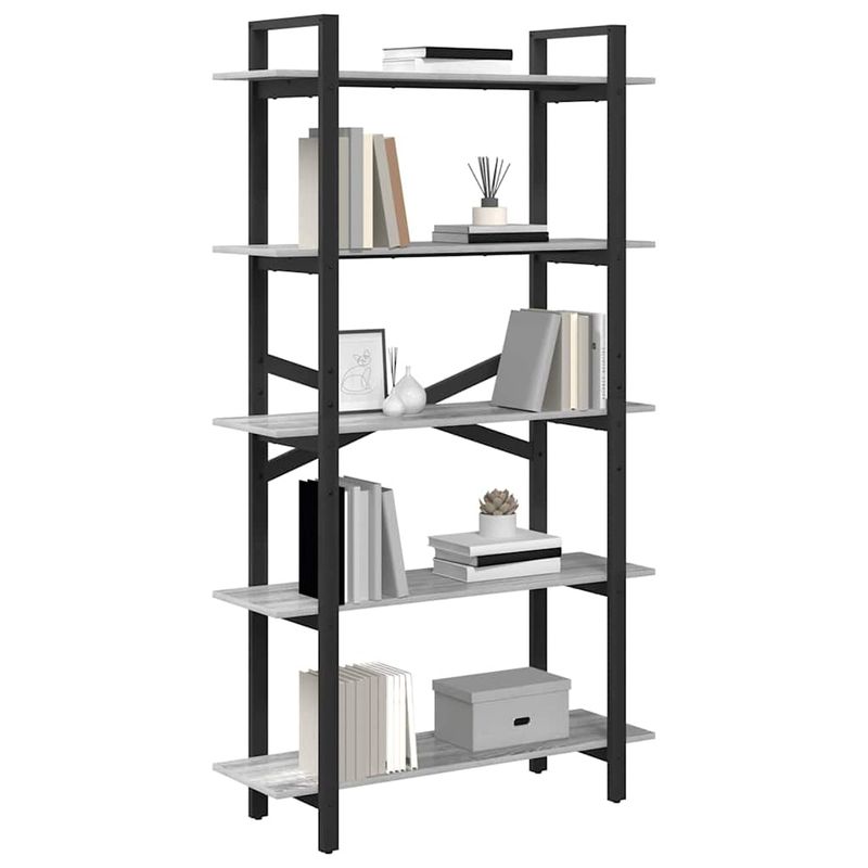 Casa si Gradina - Mobilier - Biblioteci si rafturi - Biblioteci - Raft pentru carti Gri Sonoma 100 x 33,5 x 178 cm Lemn compozit - Infinity.ro