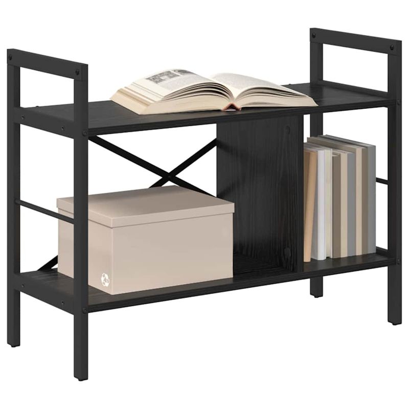 Casa si Gradina - Mobilier - Biblioteci si rafturi - Biblioteci - Raft pentru carti Stejar Negru 75 x 30 x 58,5 cm Lemn compozit - Infinity.ro