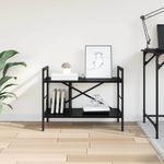 Casa si Gradina - Mobilier - Biblioteci si rafturi - Biblioteci - Raft pentru carti Stejar Negru 75 x 30 x 58,5 cm Lemn compozit - Infinity.ro