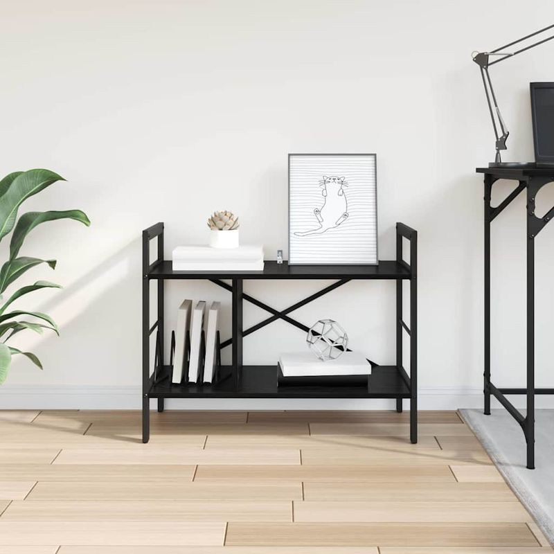 Casa si Gradina - Mobilier - Biblioteci si rafturi - Biblioteci - Raft pentru carti Stejar Negru 75 x 30 x 58,5 cm Lemn compozit - Infinity.ro