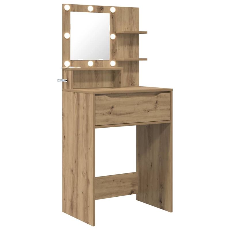Casa si Gradina - Mobilier - Comode si corpuri - Masute de toaleta - Mese de toaleta pentru dormitor cu sertar Stejar Artizanal - Infinity.ro